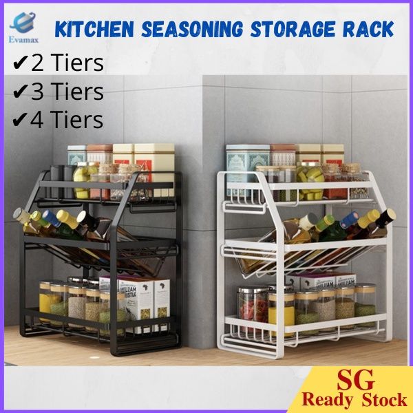 [NEW ARRIVAL PROMO]Kitchen Spice Condiment Rack 2/3/4 Tier Seasoning ...