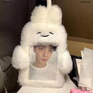 [COD] Biubiuni 3 Inch Cute Cartoon Bear Rabbit Plush Photocard Holder Korea Idol Photo Holder Girl Cute Keychain ID Credit Protector Stationery