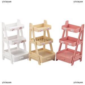 [COD] yixiayun 1:12 Dollhouse Miniature Plant Flower Stand Shelf Bookshelf Display Rack Furniture Fairy Garden Tool Storage Rack Model Toy