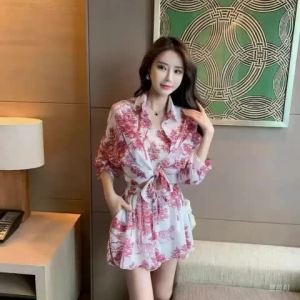 New Women Three Piece Sets Fashion Summer Thin Jacket And Shorts Chiffon 3 Pcs Set Summer  Outfits Woman Outfits