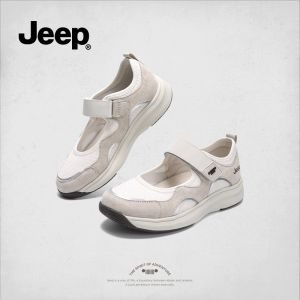Jeep thick soled Mary Jane womens 2025 new summer mesh perforated breathable toe sports sandals