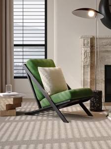 Cream Style Leisure Chair Single Sofa Chair Homestay Balcony Leisure Chair Lazy Backrest Recliner