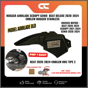 Hugger Spakbor Kolong Scoopy Genio Beat New Deluxe 2020-2025+Emblem Hugger