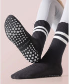 Tất nữ tập Yoga Gym Pilates chống trơn trượt vớ chân nữ cổ lửng chất liệu cotton thoáng khí có gắn silicon ở bàn chân