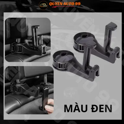 Móc treo đồ trên ô tô đa năng gài sau ghế kèm giá đỡ kẹp điện thoại chất liệu nhựa ABS cao cấp