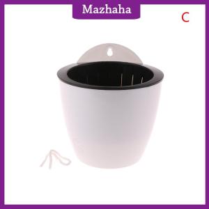 Mazhaha Gắn tường trong nhà tự động hấp thụ nước Lọ hoa nhựa Lọ hoa mọng nước màu xanh lá cây thì là cây xanh chậu hoa trang trí