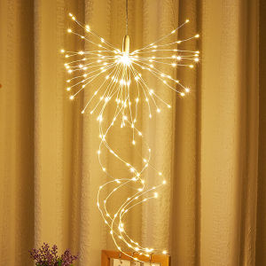 Firework String Lights Indoor Outdoor LED String Lights Fireworks Lights with Remote 8 Modes for Christmas Wedding Party Garden Outdoor Indoor Decorations String Lights Fairy Light