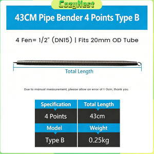 CozyNest 43/46cm Spring Pipe PVC Pipe Conduit Bender for PVC Pipe Manual Tube Bending Tool 1Pcs