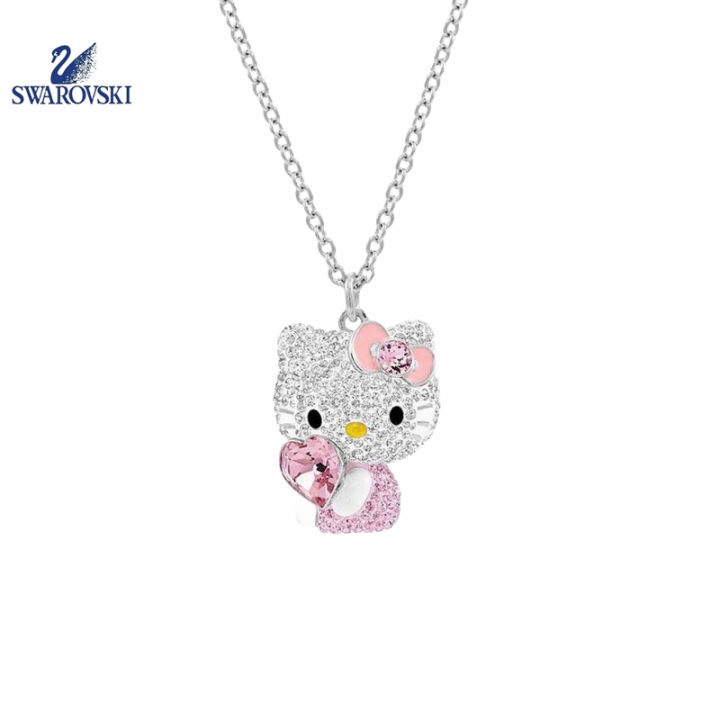 Amazon.com: Hello-Kitty with a Purple Crystal bow Pendant- Enamel on metal  - Happy Birthday Valentine Gift. Chain (style varies) included.: Clothing,  Shoes & Jewelry