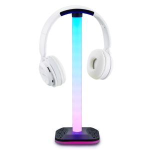 Giá treo tai nghe T20 LED RGB – kệ treo tai nghe gaming nhiều hiệu ứng LED cắm dây USB