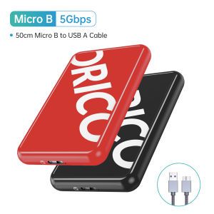 2.5 "Hard Drive Enclosure ORICO SATA To USB 3.0 Tool Free External Hard Drive Disk Case For SSD HDD 9.5 7Mm With UASP TRIM Compatible With WD Seagate Toshiba Samsung Hitachi PS4 Xbox Router
