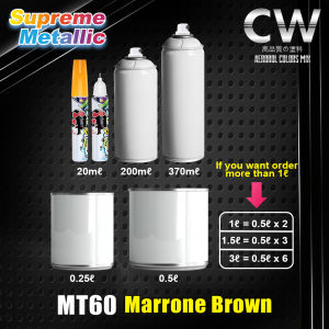 [ Marrone Brown ] 2K Paint MT60 CW Aikka Supreme Metallic Aerosol Spray DIY Cat Bancuh Kereta & Motor Coklat Gelap