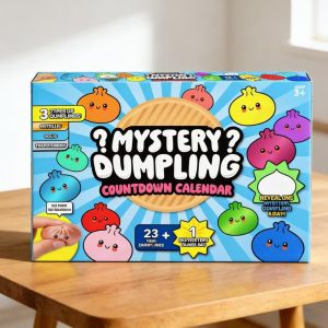 XYAX Slow Rebound Dumpling Advent Calendar Soft TPR Hand Relax Dumpling Squishy Boys Girls Pinch 24Day Countdown Calendar Christmas Holiday