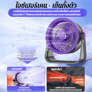 พัดลมหมุนเวียนอะโรมาเทอราพี USB พร้อมระบบปรับความเร็วลม 3 ระดับ ไฟกลางคืนดีไซน์แสงนวล พัดลมไฟฟ้าแบบใช้ได้ทั้งในร่มและกลางแจ้ง
