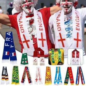 LIKANTA กาตาร์การ์ Cheering การตกแต่งตกแต่ง ธงทีมชาติ ของที่ระลึกซัพพลาย ของขวัญจากแฟน การแข่งขันการแข่งขัน ผ้าพันคอฟุตบอลโลกปี2022 ผ้าพันคอฟุตบอล แบนเนอร์ฟุตบอล ผ้าพันคอพัดลมพร้อมพู่