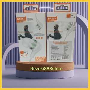 Headset Transparan + Mic XT-10 Stereo Earphone Handsfree