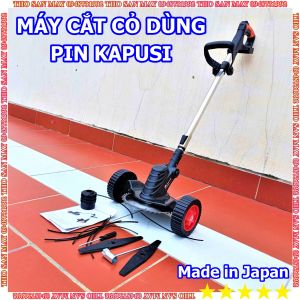 Máy cắt cỏ dùng pin Kapusi Nhật Bản có bánh xe đẩy giải pháp phát hoang dọn vườn siêu khỏe siêu bền
