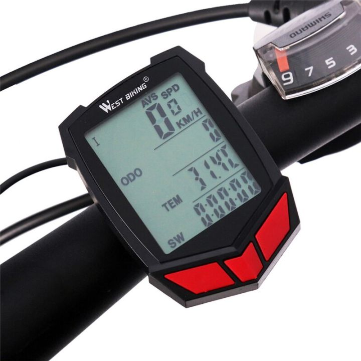 Wireless Bike Computer 20 Functions Speedometer Odometer Cycling Wired ...