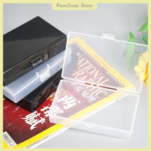 [PureZone] กล่องเก็บพลาสติกโปร่งใสสี่เหลี่ยมผืนผ้า Organizer สติ๊กเกอร์กล่องเดสก์ท็อปภาชนะ Snap กันฝุ่นทนทานเก็บเครื่องประดับ