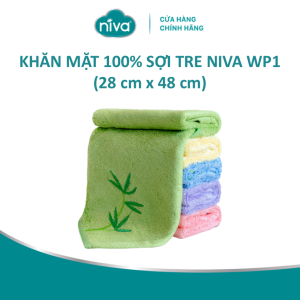[Combo 3] Khăn Mặt Sợi Tre 100% Niva WP1 Thấm Hút Vượt Trội An Toàn Cho Da Trơn Kích Thước 280x480 mm
