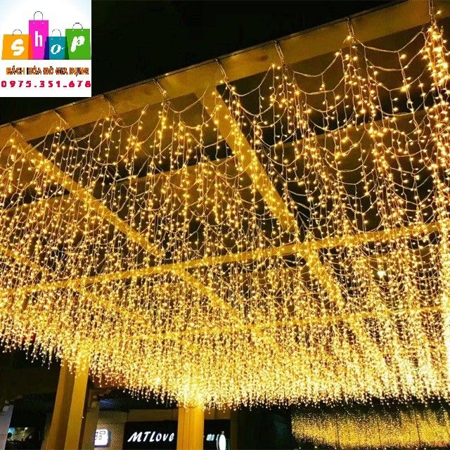 Đèn Nháy Rèm Led Thả Mành Đèn Rèm Trang Trí 45x05m Gồm 24 Sợi rủ - Lazada |  Lazada.vn