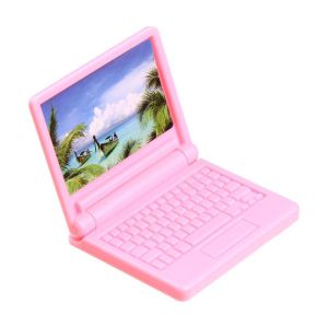 PERNEAKY 1:12 Mini Máy tính Thu Nhỏ Ngôi nhà búp bê Trang Trí Nội Thất Nhà búp bê búp bê Trang trí Thủ Công Mỹ Nghệ Ngôi nhà búp bê Máy Tính Nhà búp bê Thu Nhỏ Ngôi nhà búp bê Đồ Nội Thất Mô phỏng Máy Tính Xách Tay