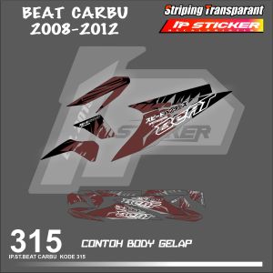 BEAT CARBU 2008-2012 (COD) STIKER STRIPING MOTOR HONDA BEAT CARBU HOLOGRAM DAN TRANSPARAN