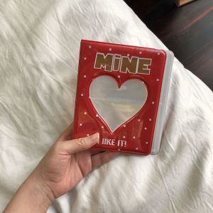 GTRBFDS 64 Pockets Photo Album Hollow PVC Photo Holder  Love Heart Name Card Book Women