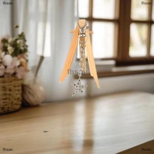 [COD] fhsav Sweet Fluffy Plush Star Charms Keychain Y2K Faux Rabbit Fur Pompons Bag Ornament Fashion Gifts