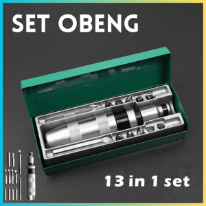 TERLARIS PENGIRIMAN CEPAT COD ALLOET Set Obeng 13 in 1 Bits Impact Screwdriver S2 Steel - ALO-13/OBENG SET serbaguna super kuat baja 1 set servis hp elektronik multifungsi /alat obeng 1 set lengkap komplit elektrik listrik lengkap canggih murah