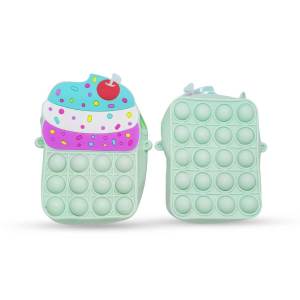 Bayar Di Tempat - Tas Pop It Selempang Bag Lucu Unik Anak Viral / Tas Pop It Cup Cake / Tas Pop It