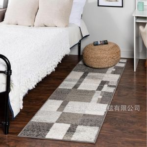 Autumn Vintage Patchwork Style Hallway Carpet Crystal Velvet Kitchen Mat Wear-resistant Stain-resistant Entryway Door Rug 秋季复古拼接风格走廊地毯 厨房垫 耐磨 耐脏 玄关入户门垫 FUNIANQI