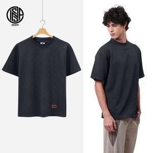 INSPI Premium Textured Tshirt for Men and Woman Oversized Plain Tops Boxy Cropped Tees Collection Menswear Korean Loose Fit Shirts