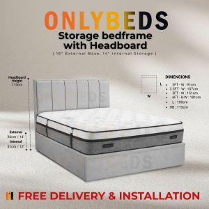 Storage Bed 16inc PVC/PU - [Single/Ssingle/Queen/King] - 12