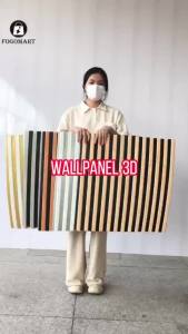 New Foam Grille 3D Stereo Wall Stickers Anti-collision Self-adhesive Wallpaper TV Background Wall