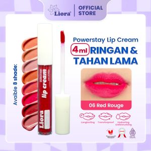 Liora Lip Cream (Power Stay-Non Transfer) - 4 ml | Matte Finish Non Transfer Melembapkan & Menutrisi Bibir