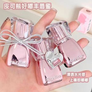 🤳新品现货🤳PINKBEAR皮可熊好嘟丰唇蜜镜面透明叠涂水光唇釉口红滋润不易沾杯 PINK BEAR Honey Mirror Transparent Layering Water Gloss Lipstick