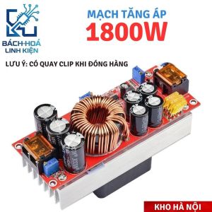 Mạch Tăng Áp DC-DC 1800W 40A Điều Chỉnh Điện Áp Dòng Điện Tự Động Từ 12-60V Lên 12-90V Siêu Khỏe