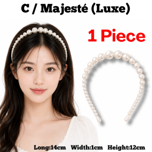 AIDA. Pearl Hair Band Luxury headband Korean Style Sweet Princess Cekak Rambut Besi Manik Mutiara珍珠发箍韩风甜美公主气质温柔可爱女童发饰头饰
