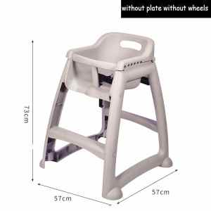 The multi-functional baby high chair is movable adjustable in height easy to clean waterproof and equipped with partition boards making it an ideal environment for babies to have meals