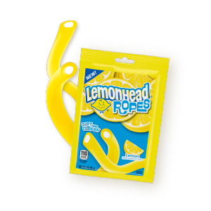 Thanh lý kẹo dẻo dây thừng FERRARA LEMONHEAD ROPES SOFTAND CITRUSY 141g mềm và dai cân bằng hoàn hảo giữa chua và ngọt của Mỹ