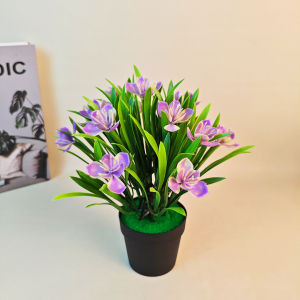 Sampai7an PBP181 Tanaman Hias Pot Bunga Plastik Artificial Ornamen Dekorasi Meja Ruangan Rumah COD