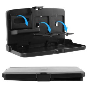 Universal Car Rear Seat Storage Folding Table Drink Holder Tray Seat Storage Holder Portable place the food Table