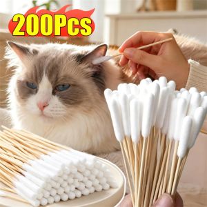 PawPulse【Local Stock】15/12cm Pet Ear Cleaning Swabs Long Handle Cotton Buds for Dogs Cats Pets Grooming Tool