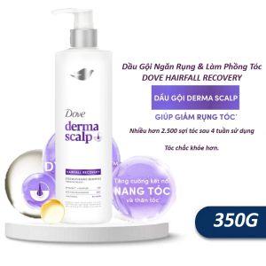Bộ Gội Xả Giảm Rụng Tóc Dove Derma Scalp Hairfall Recovery Strengthening Shampoo 350G + Conditioner 300G Tóc Phồng Dày Chắc Khoẻ
