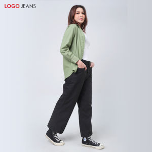 Logo Jeans Celana Panjang Wanita Liyana Black 43061L5BK