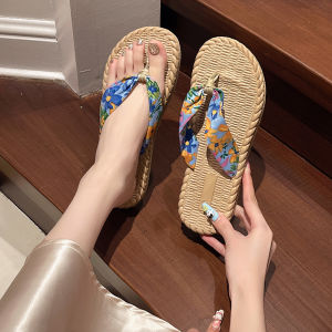 [Free Shipping] WomenS Summer Bohemian Style Fashion Floral Beach Vacation Non-Slip Flat Flip-Flops For Outdoor Wear