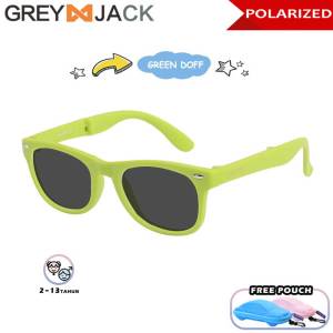 Grey Jack Kacamata Hitam Sunglasses Polarized Anti Silau UV400 Anak Model Lipat Lentur dan Ringan 2802