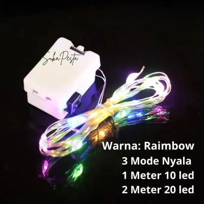 Lampu LED Kawat 1 Meter 2 Meter 3 Meter / Lampu Led Tumblr / Lampu Bobo / Hiasan Natal