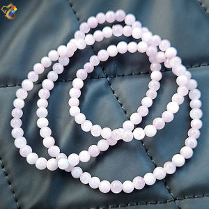 Super Premium Grade Cat Eyes Pastel Kunzite Bracelet (Single / 3 Rounds)